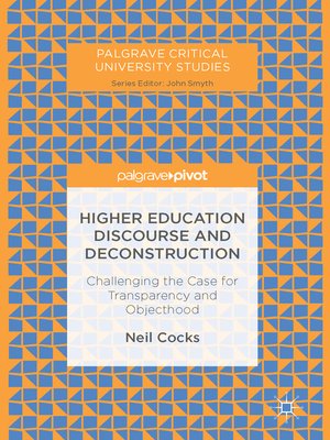 cover image of Higher Education Discourse and Deconstruction
